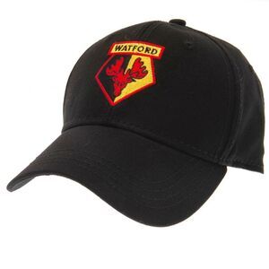 Watford FC Unisex Adult Crest Baseball Cap / Black/Red